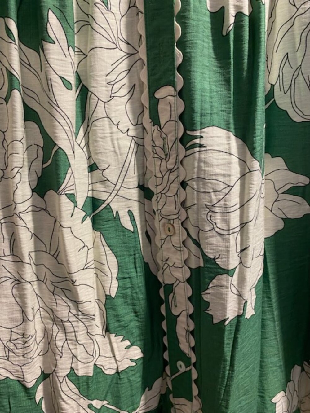 Entro green button up maxi dress, size large, nwt - Picture 5 of 9